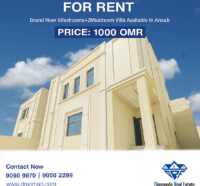 Brand New 5-Bedrooms+2-Maidsroom Villa for Rent in Ansab 