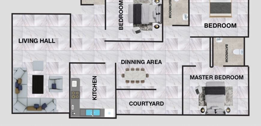 للبيع بناية  في الخوير مكونة من 3 شقق و ملحق بموقف خاص