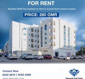 2BHK Flat for Rent in Gubrah North (Close to beach)